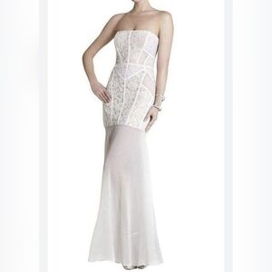 BCBG Maxazria 'Vivienne' white lace dress wedding prom